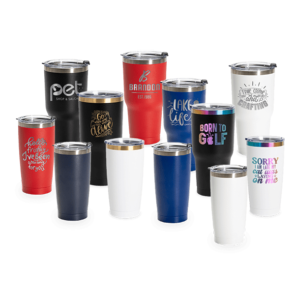 Personalized Laser Engraved Tumbler group view